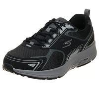 Skechers Go Run Consistent, Zapatillas de trail running Hombre, Black Leather Synthetic Gray Trim, 47 EU
