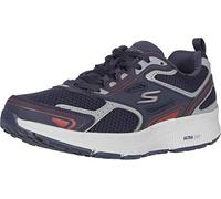 Skechers Go Run Consistent, Zapatillas de trail running Hombre, Navy Leather/Synthetic/Red Trim, 43.5 EU