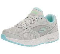 Skechers Go Run Consistente, Zapatillas Mujer, Gris Cuero Azul Ribete, 37 EU