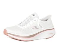Skechers GO Run Elevate 2.0 Banyan - Zapatos sin Cordones para Mujer, Textil Blanco, Ribete Rosa, 39 EU