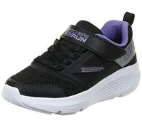 Skechers Go Run Elevate Up Step, Zapatos deportivos Niñas, Black Mesh/Purple Trim, 27 EU