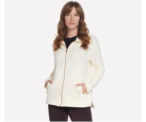Skechers GO SNUGGLE Tunic Full Zip chaqueta en Rota Blanca, talla Grande