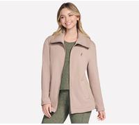 Skechers GO SNUGGLE Tunic Full Zip chaqueta en Taupe/Marrón, talla XL