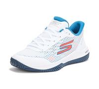 Skechers Go Train Arch Fit Viper Court Pro-Pickleball - Tenis para Hombre, Blanco/Turquesa, 43 EU