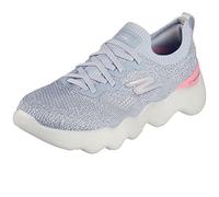 Skechers Go Walk 2, Zapatillas Deportivas para Mujer, Tela Gris y Ribete Rosa, 38 EU