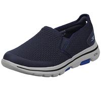 Skechers Gowalk 5-Elastic Stretch Athletic Slip-on Casual Loafer Walking Shoe, Zapatillas Hombre, Blue Navy Textile Synthetic White Trim Nvy, 43 EU X-Ancho