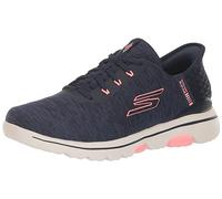 Skechers Go Walk 5 - Zapatillas de Golf sin Cordones para Mujer, Ajuste Holgado, Azul Marino/Rosa, 40 EU