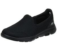 Skechers Go Walk 5, Zapatillas sin Cordones Mujer, Black Textile Hot Pink Trim, 36.5 EU