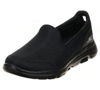 Skechers Go Walk 5, Zapatillas sin Cordones Mujer, Black Textile Hot Pink Trim, 39.5 EU