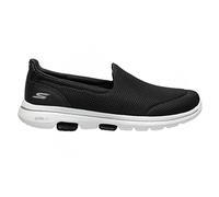 Skechers Go Walk 5, Zapatillas sin Cordones Mujer, Black Textile White Trim, 37 EU