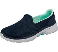 Skechers Go Walk 6 Big Splash, Slip on Mujer, Navy Turquoise, 35 EU