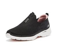 Skechers Go Walk 6 Glimmering, Zapatillas Mujer, Black/Pink, 40 EU