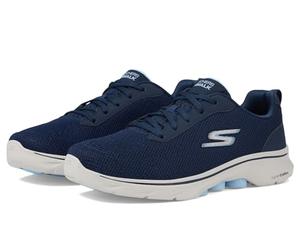 Skechers - GO Walk 7 Clear Path, IR A Caminar 7 Camino Limpio, Navy Textile/Light Blue Trim,