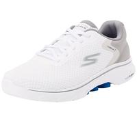 Skechers Go Walk 7, Zapatillas de Deporte Hombre, Textil Sintético Blanco Y Gris, 41.5 EU