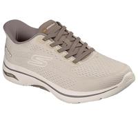 Skechers GO Walk Arch FIT 2.0 Percy - Tenis para Hombre, Textil/Ribete Bronceado, Talla 46