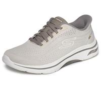 Skechers Go Walk Arch Fit 2.0 Percy, Zapatillas de Deporte Hombre, Acabados de Tela Marrón, 42 EU