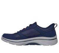 Skechers Go Walk Arch Fit 2.0 Seared - Tenis para Hombre, Tela de Piel Azul Marino y Naranja, 46 EU