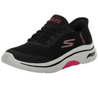Skechers Go Walk Arch Fit 2.0 Valencia - Tenis sin Cordones para Mujer, Negro/Rosado Hot, 36.5 EU