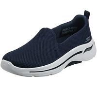 Skechers Go Walk Arch Fit-Grateful, Zapatillas Mujer, Azul Marino/Blanco (Navy White), 38.5 EU Ancho