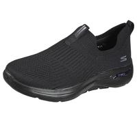 Skechers Go Walk Arch Fit Iconic, Zapatillas Mujer, Black Textile/Trim, 38 EU
