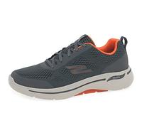 Skechers Go Walk Arch Fit Idyllic, Zapatillas Hombre, Ribete Naranja Sintético Textil Carbón, 41 EU