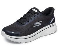 Skechers Go Walk Arch Fit N-Joy Nobend, Zapatillas Hombre, Black Textile/White Trim, 40 EU