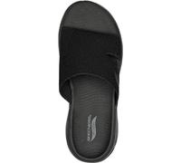 Skechers Go Walk Arch Fit Sandal Joyful, Slides Mujer, Black Textile, 42 EU