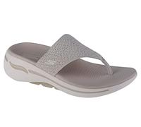 Skechers GO WALK ARCH FIT WEEKENDER, Sandalias para Mujer, Natural Textile, 41 EU