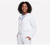 Skechers GO WALK Everywhere Diamond Full Zip chaqueta en Blanca, talla Pequeña