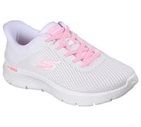 Skechers GO Walk Flex Carla - Tenis para Mujer, Color Blanco y Rosa, Talla 7.5