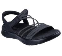 Skechers GO Walk Flex Emma - Sandalias Planas para Mujer, Color Negro, Talla 7