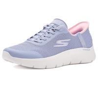 Skechers GO Walk Flex Grand Entry sin Cordones para Mujer, Periwinkle Textile Pink Trim, 39 EU