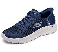 Skechers Go Walk Flex Hands Free Slip-ins-Grand Entry Sneaker, Zapatillas Mujer, Navy Textile/White Trim, 36 EU Ancho