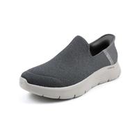 Skechers GO Walk Flex, Pantuflas Hombre, Dark Grey Textile, 41 EU