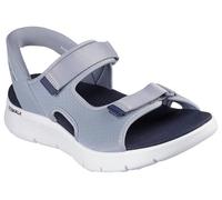 Skechers Go Walk Flex Sandal Easy Entry, Sandalias Deportivas Hombre, Grey and Navy Textile, 44.5 EU