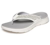 Skechers GO Walk Flex - Sandalias Planas para Mujer, Color Blanco, Talla 36