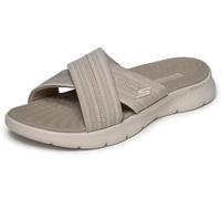 Skechers GO Walk Flex - Sandalias Planas para Mujer, Color marrón, Talla 36