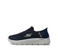Skechers Go Walk Flex Vespid Zapatillas para Hombre, Navy and Lime Textile, 44.5 EU