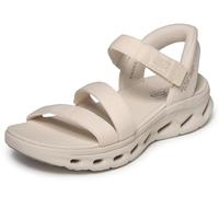 Skechers GO Walk Glide-Step 2.0 Ella - Sandalias Planas para Mujer, Color Natural, Talla 36