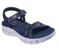 Skechers Go Walk Glide-Step 2.0 Sandalia Rowen para Mujer, Tela Azul Marino y Lavanda, 38 EU