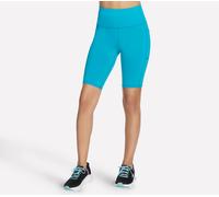 Skechers GO WALK High Waisted 10 Inch Bike pantalones cortos en Navy/Verde, talla Pequeña