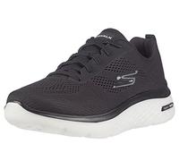 Skechers Go Walk Hyper Burst, Zapatillas de Deporte Hombre, Black Textile/Black & White Synthetic Trim, 43.5 EU