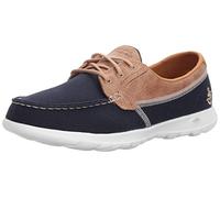 Skechers GO WALK LITE CORAL, Náuticos para Mujer, Navy Textile/ White Trim, 38 EU