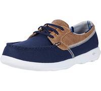 Skechers GO WALK LITE CORAL, Náuticos para Mujer, Navy Textile/ White Trim, 38 EU
