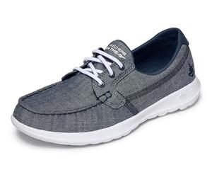Skechers Go Walk Lite Playa Vista, Náuticos Mujer, Navy, 37.5 EU