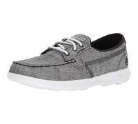 Skechers Go Walk Lite Zapatos náuticos para mujer, Negro/Blanco, 37 EU