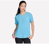 Skechers GO WALK Luxe Rib camiseta en Piedra/Azul, talla Media