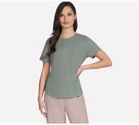 Skechers GO WALK Luxe Rib camiseta en Taupe/Oliva, talla XL