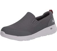 Skechers GO WALK MAX CLINCHED, Zapatillas para Hombre, Gray Textile /Burgundy Trim, 42 EU