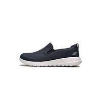 Skechers GO WALK MAX CLINCHED, Zapatillas para Hombre, Navy Textile /White Trim, 44 EU